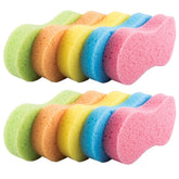 Huvai 20-pack car wash sponges in red, orange, yellow, green, blue for easy cleaning.