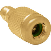 HVAC Guys low loss fittings close-up in solid brass for secure, low-loss refrigerant connections.