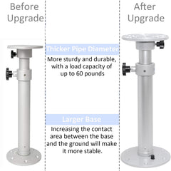HWHongRV aluminum-alloy base offers durable, lightweight construction.