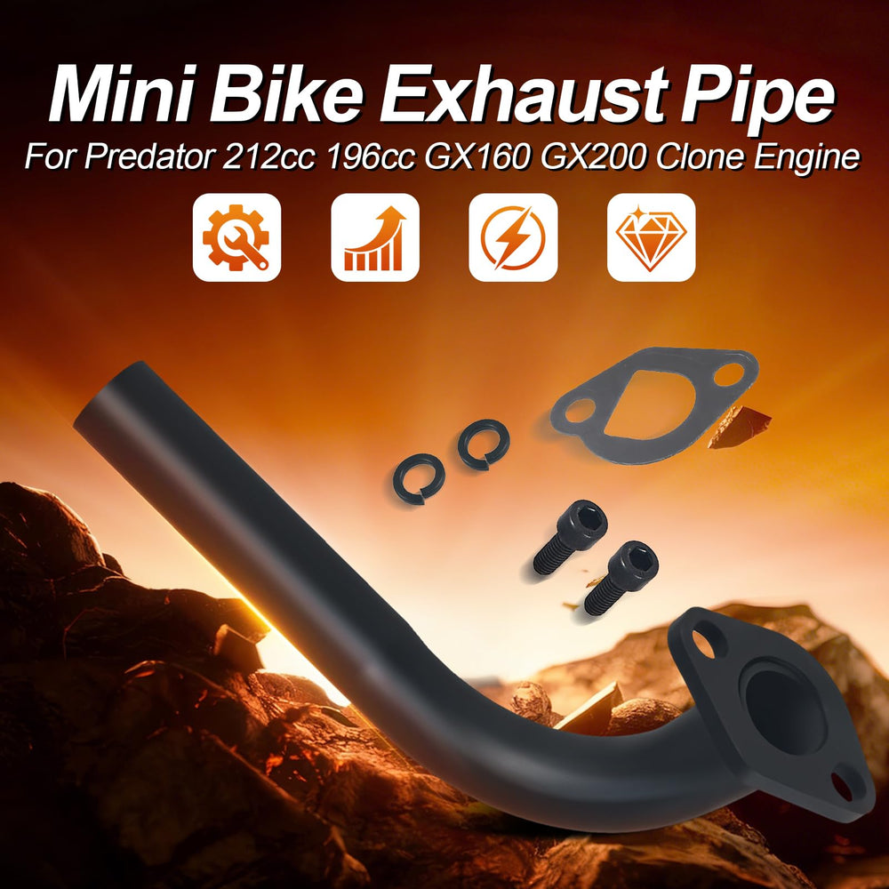 HXGXKBQ package included shows exhaust, screws, gasket