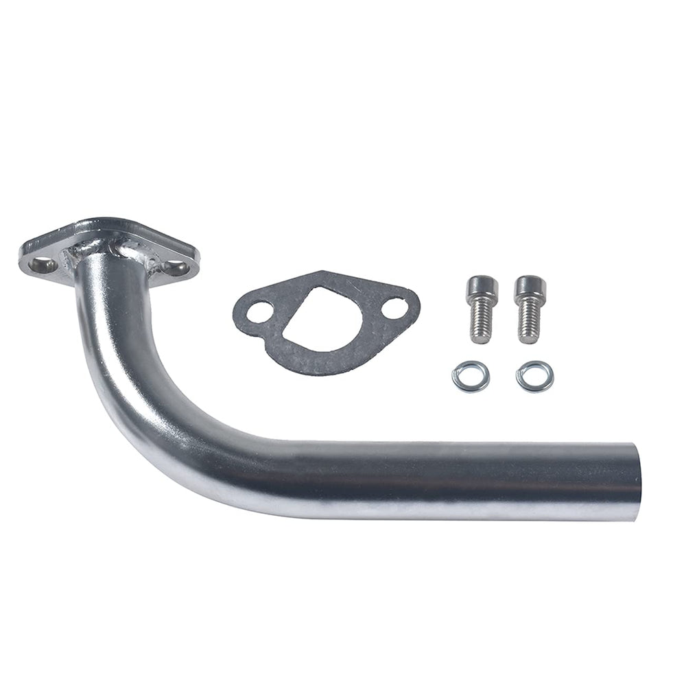HXGXKBQ Miaowa mini bike exhaust pipe mounted on Coleman CT200U for smoother operation.