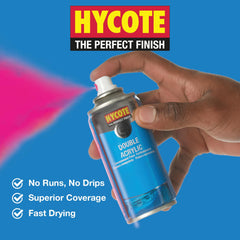 Hycote quick-coat matt black aerosol for automotive panels.