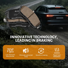 HYFTJYZ ceramic front brake pads for Suzuki SX4 Crossover versatile performance