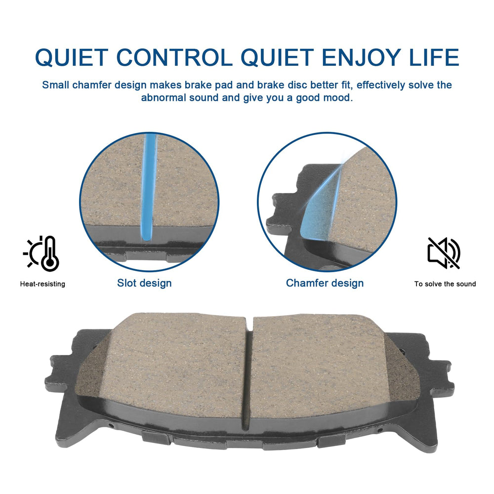 HYFTJYZ ceramic pads close-up show friction material for consistent braking.