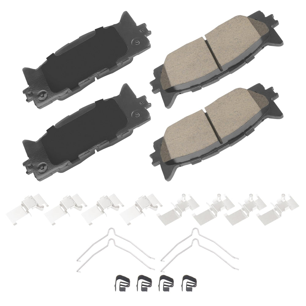 HYFTJYZ ceramic front brake pads set in box for easy DIY replacement.