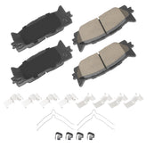 HYFTJYZ ceramic front brake pads set in box for easy DIY replacement.