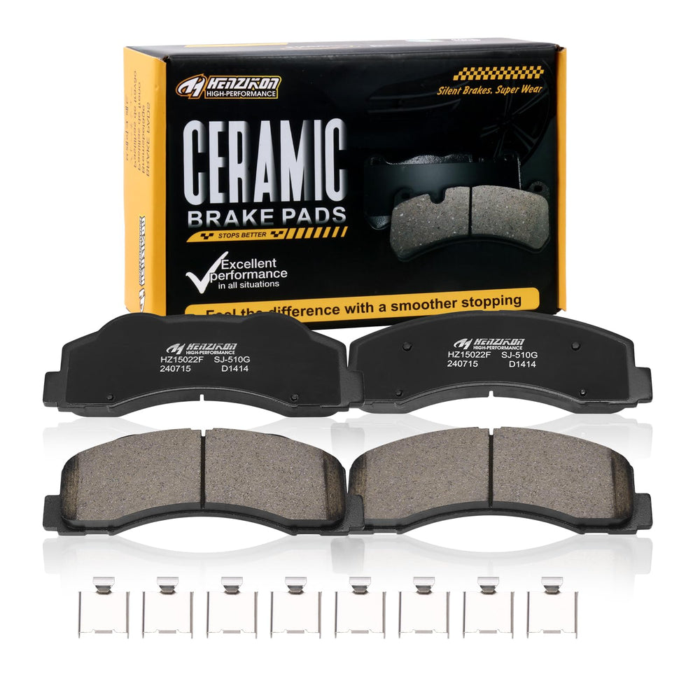 HYFTJYZ ceramic front brake pads set for reliable stopping and easy installation.