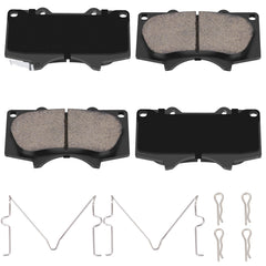 HYFTJYZ ceramic front brake pads for Tacoma, front view, engineered for quieter braking and less dust