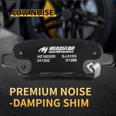 HYFTJYZ ceramic pads deliver quieter braking across temperatures.