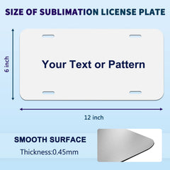 HYHOSHI 14-pack license plate blanks, stacked display, ready for artwork
