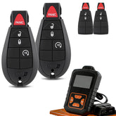 HYMOLKYE Dodge Ram key fob front view, convenient replacement option.