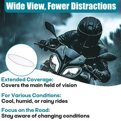 Hyparade anti-fog insert lens wide visual field minimizes visual clutter.