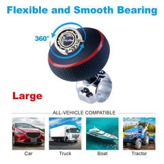 Bearing and rubber pad on Hypersonic knob protect steering wheel surface.