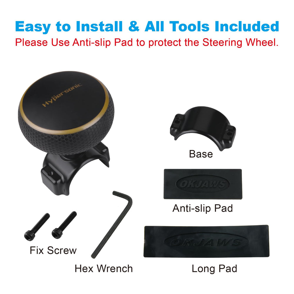 Hypersonic steering wheel knob driver use, ideal for long drives and taxis.