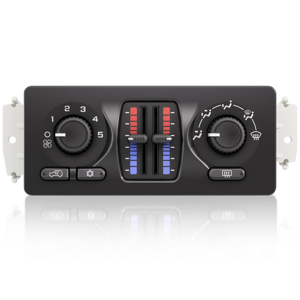 HYR 599-210XD front view of climate control module for broad GM compatibility.