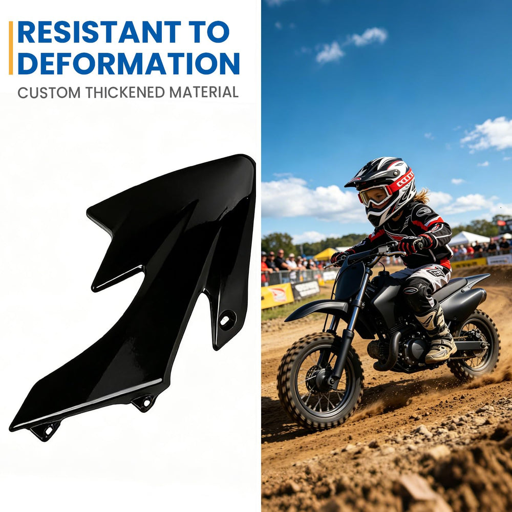 Hyssk red and white dirt bike fairings for CRF50 XR50 demonstrate durable styling
