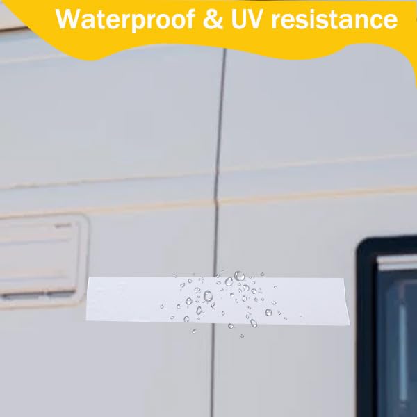 White vinyl tape by HZCOYIM creates a waterproof roof seal.
