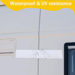 White vinyl tape by HZCOYIM creates a waterproof roof seal.