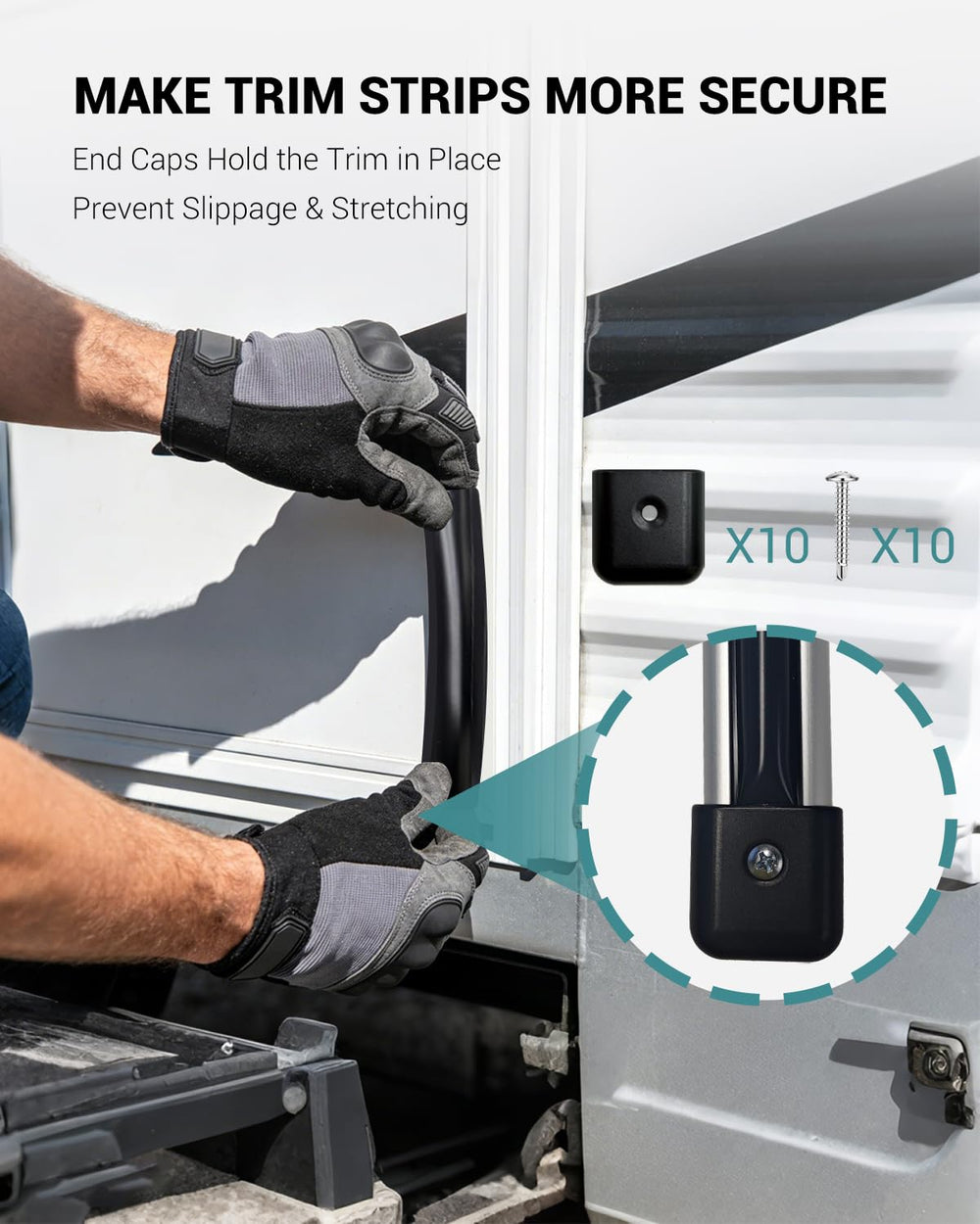 HZE roofline trim application helps protect against weather and wear.