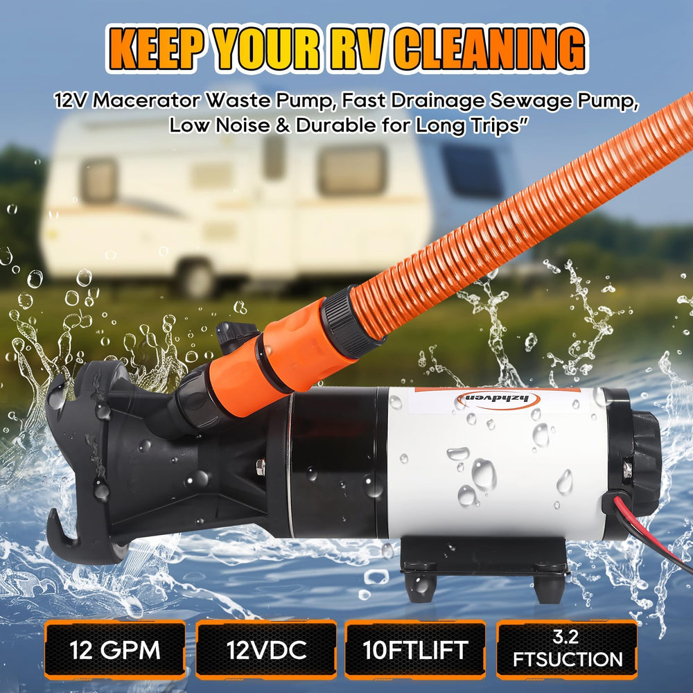 hzhdven dual blade macerator reduces clogs with finer grinding.