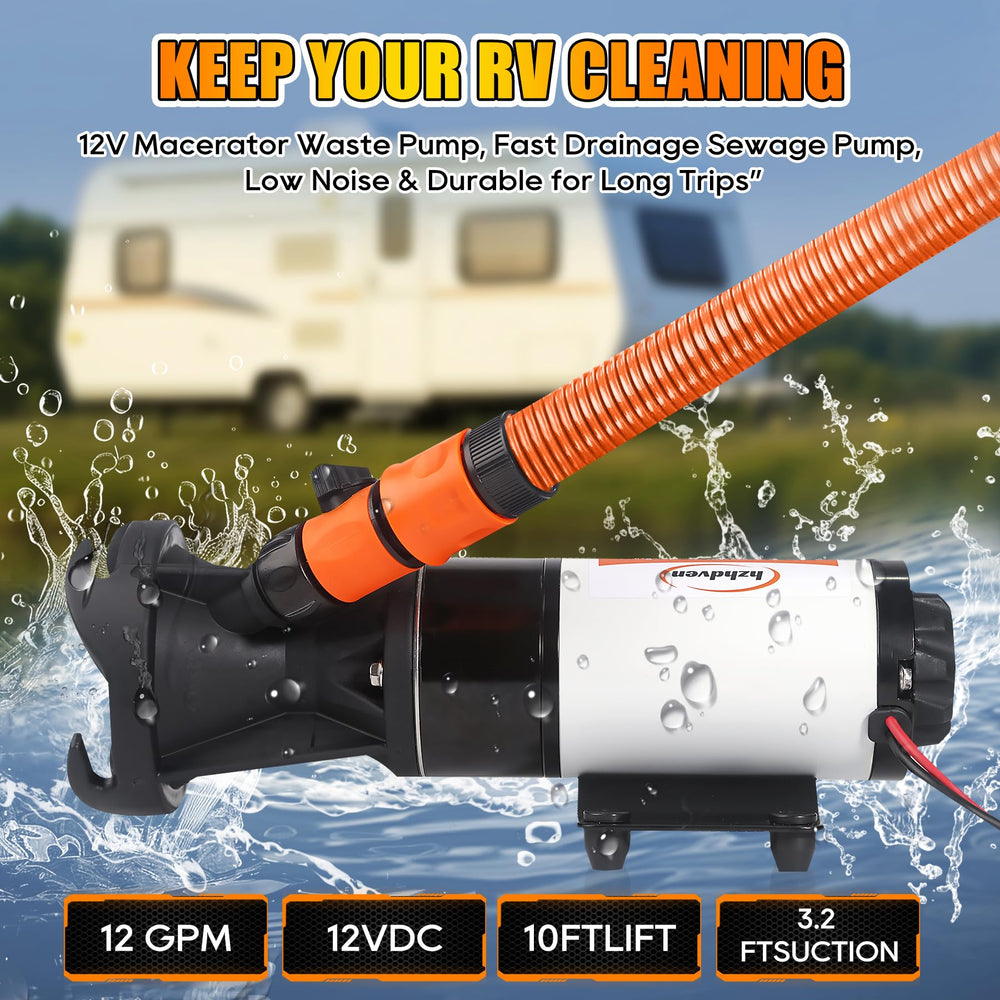 Hzhdven discharge port with garden hose enables simple drainage