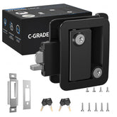 HZRVTECH RV door lock paddle latch for secure travel trailer entry.