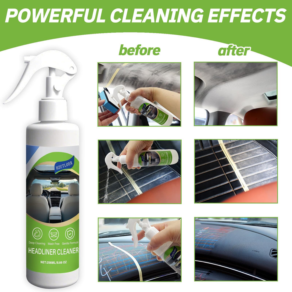 Hzutloer headliner cleaner application on fabric roof surface