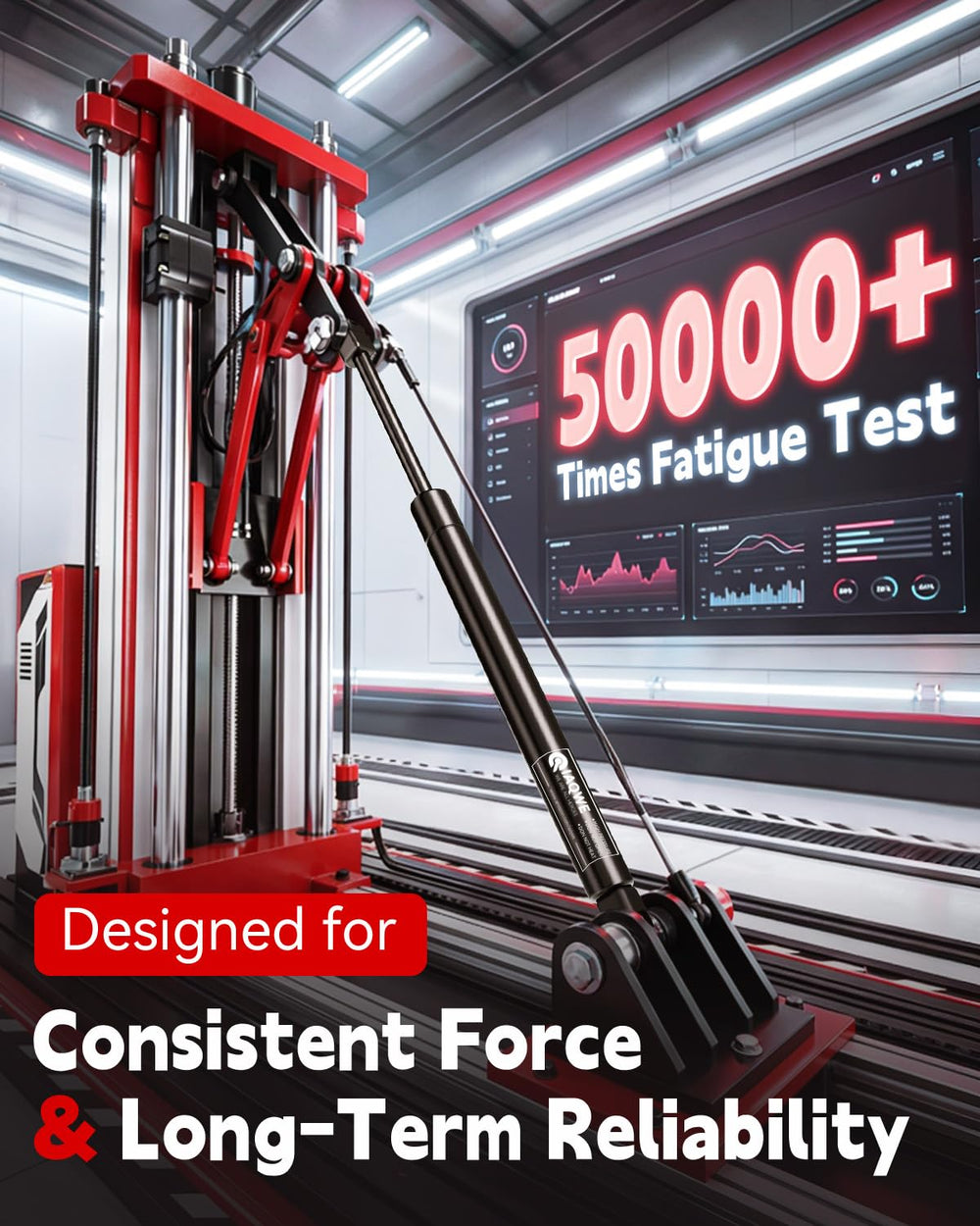 All-weather tested lift supports endure extreme heat and cold for longevity.
