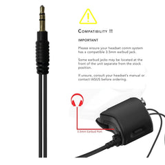 I A S U S XSound 4 3.5mm pin compatibility close-up with devices.