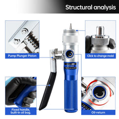 IBOSAD swaging tool kit supports soft copper and steel piping tasks.