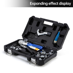 IBOSAD swaging tool kit expands copper tube from 3/8 to 1-1/8 inches for HVAC work.
