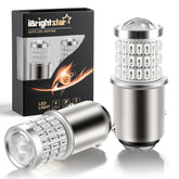 iBrightstar 1157 red BAY15D bulbs deliver brighter rear brake lights.