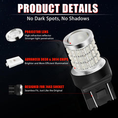 iBrightstar 7443 LED red bulb in tail-light area boosting visibility