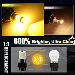 iBrightstar amber bulb showing aluminum housing and projection lens for efficient heat management
