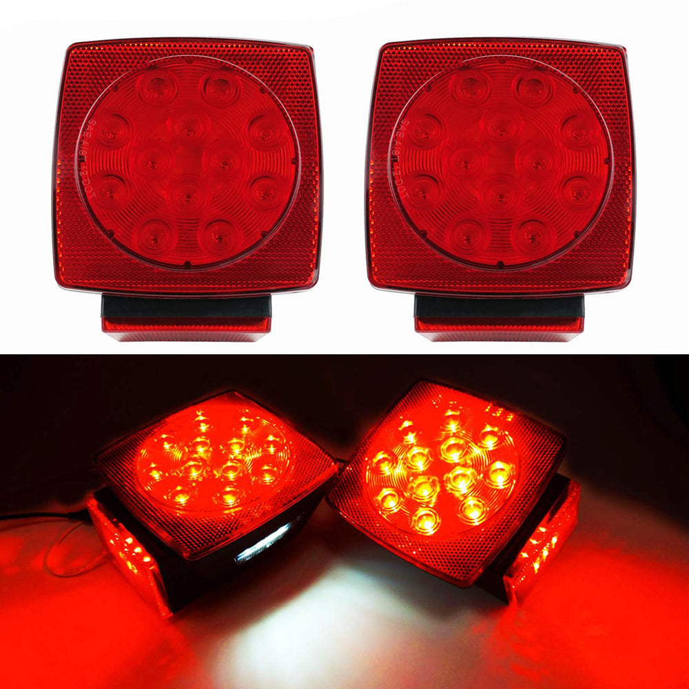 iBrightstar IP68 trailer lights kit red-brake assembly enhances high visibility for truck and trailer use.