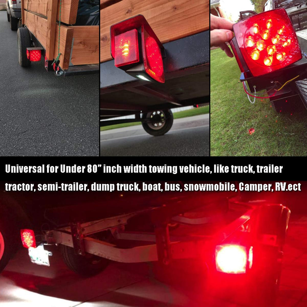 iBrightstar IP68 trailer lights side-mount option shown for easy back or side installation.