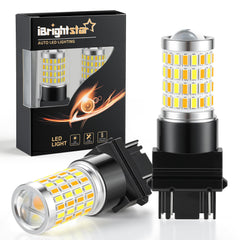 iBrightstar switchback white bulbs with projector lens for daytime visibility.