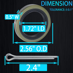 iBroPrat 10 cotter pins accompany each seal for quick, secure replacements