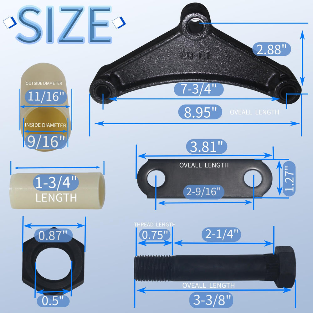 iBroPrat equalizer triangles included for precise axle alignment