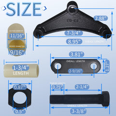 iBroPrat equalizer triangles included for precise axle alignment