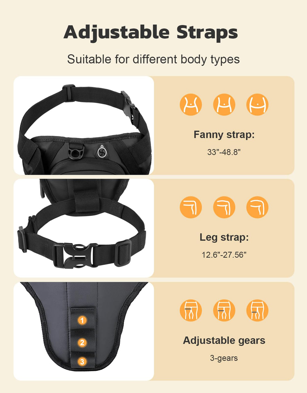 Reflective strip enhances nighttime visibility for safe riding.