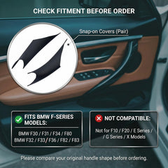 iCarPro sticky door handle cover demonstrates easy snap-on installation.