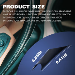 iCarPro M3 door handle cover close-up reveals seamless edge alignment.