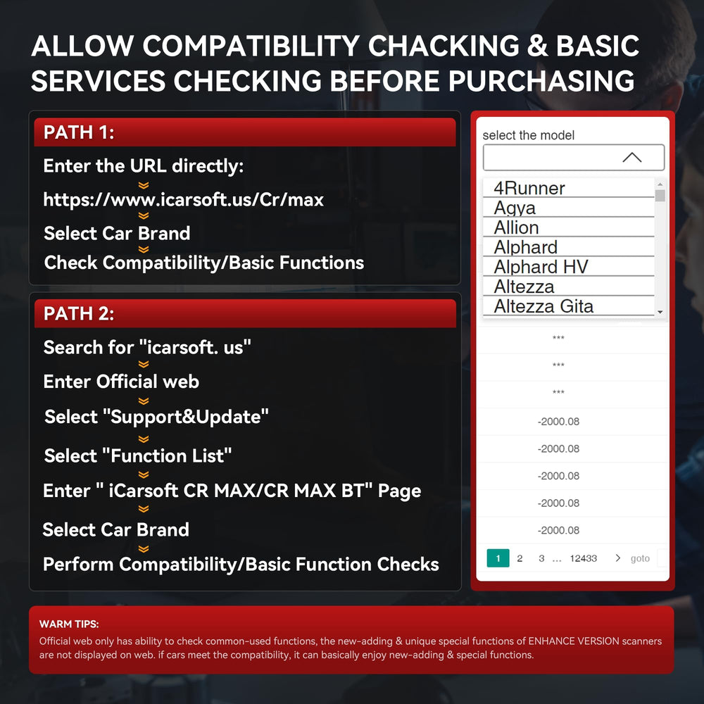 iCarsoft CR Max CAN FD compatibility note