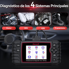 iCarsoft CR PLUS ABS engine transmission diagnostic view for precise trouble code reading.