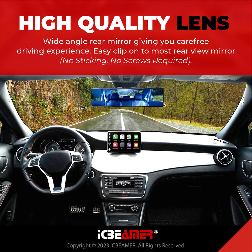 ICBEAMER anti-glare mirror reduces headlight glare at night