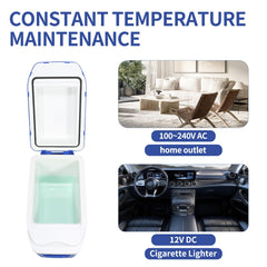Iceblue mini fridge durable outer shell, protects items during travel.