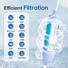 ICEPURE anti-kink hose protector shown on outdoor hose connection