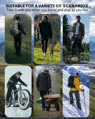 iCreek rain suit suitable for hiking, biking, golf, and fishing in rain.