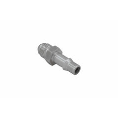 ICT Billet 6AN flare to 3-8 quick disconnect fitting close-up for secure, field-ready connections.